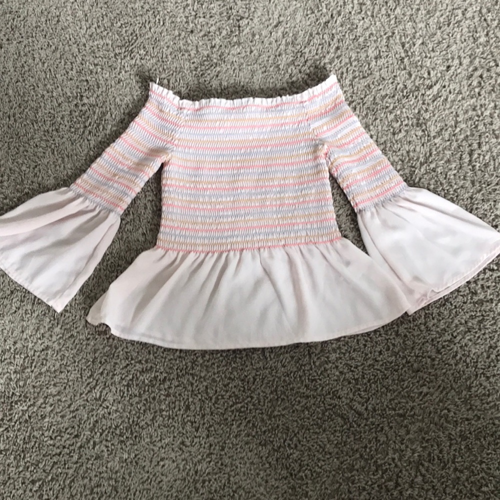 Pink off the shoulder top